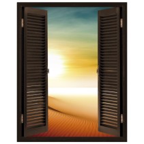 Ventanas vinilos 3d sol en el desierto